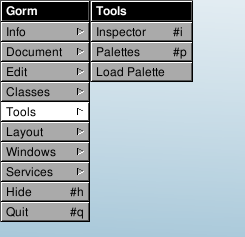 Displaying Inspector & Palettes