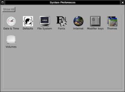 SystemPreferences running on GNUstep